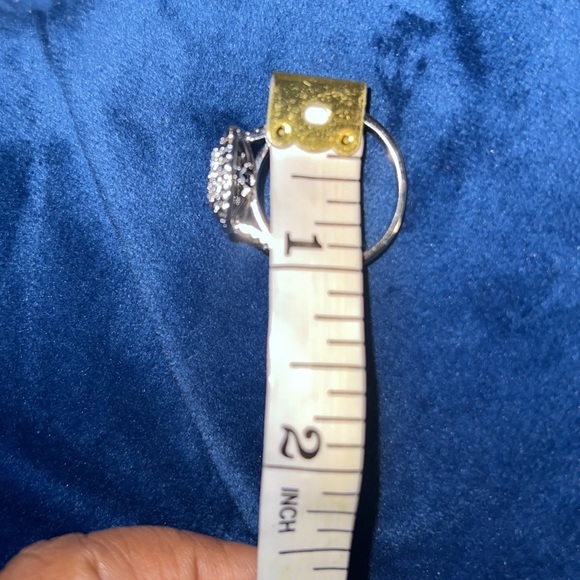 Fashion  Bling bling silver luxe cushion ring size 9 - Picture 10 of 11